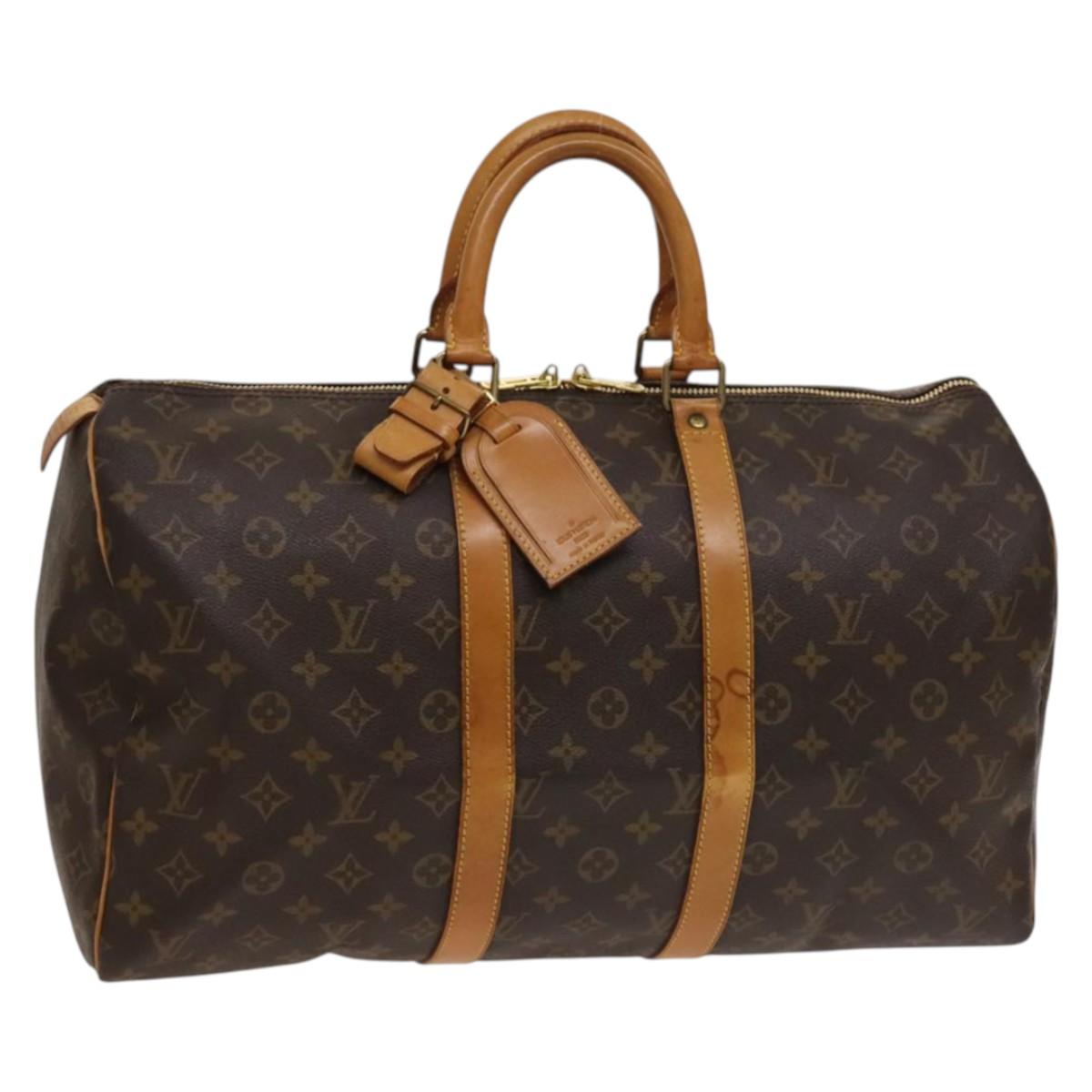 LOUIS VUITTON Monogram Keepall 45 Boston Bag M41428 LV Auth 134391