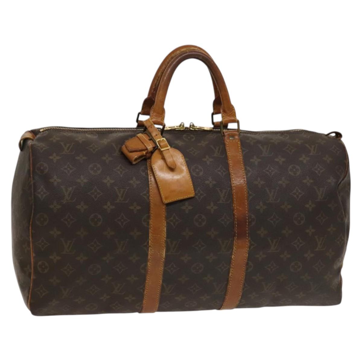 LOUIS VUITTON Monogram Keepall 50 Boston Bag M41426 LV Auth 134394