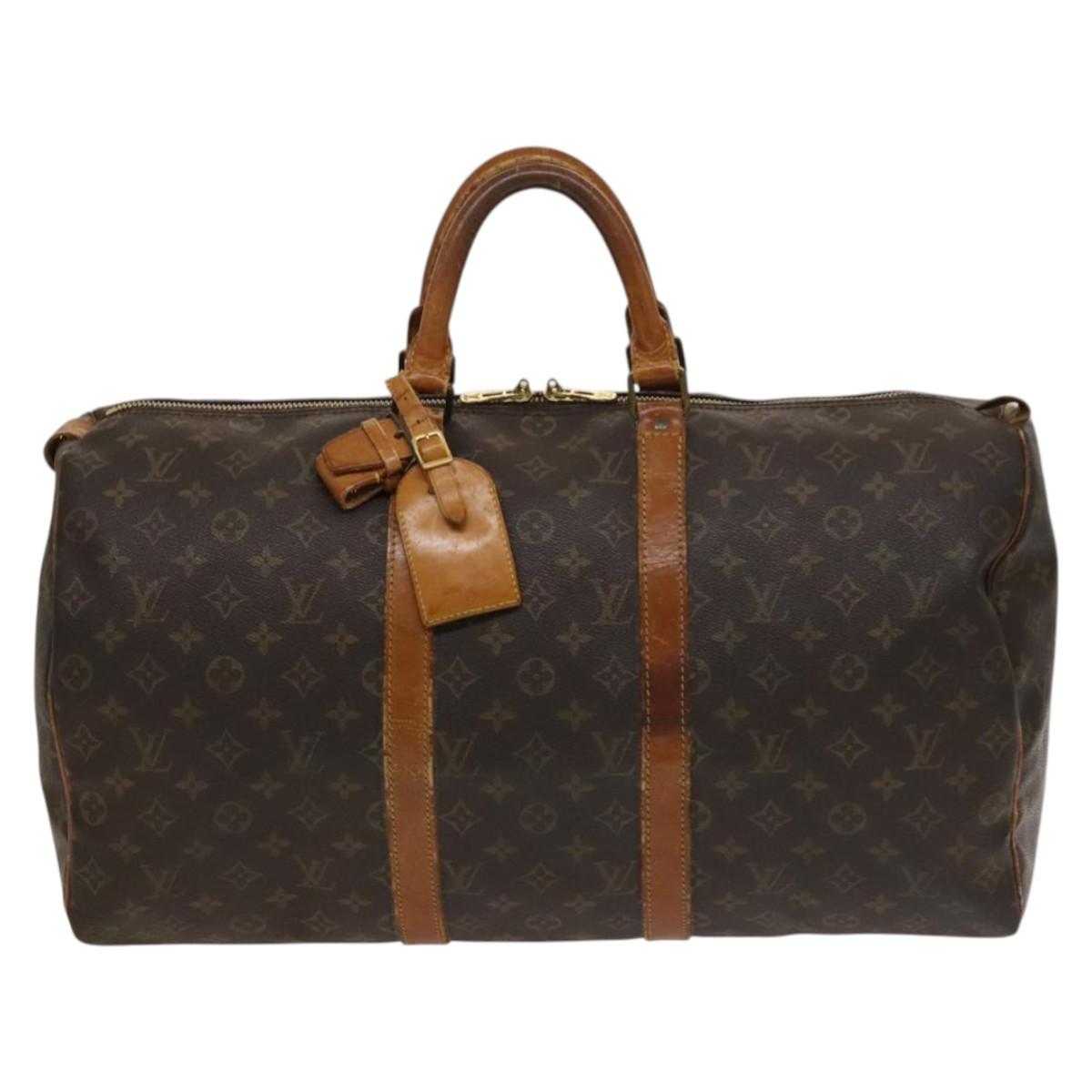 LOUIS VUITTON Monogram Keepall 50 Boston Bag M41426 LV Auth 134394
