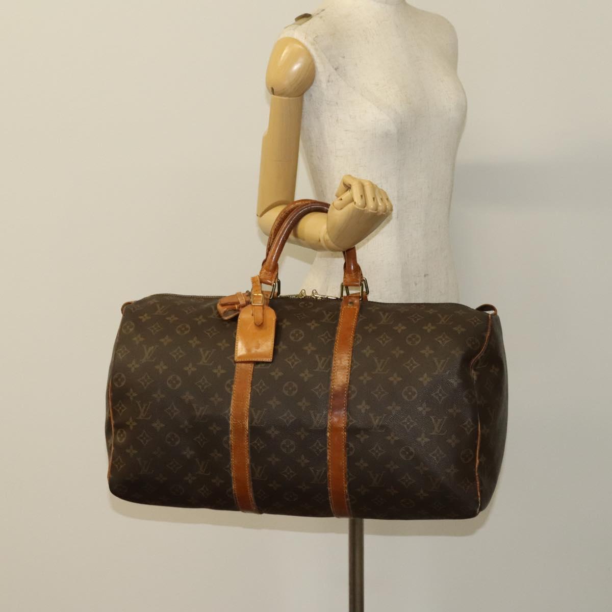 LOUIS VUITTON Monogram Keepall 50 Boston Bag M41426 LV Auth 134394