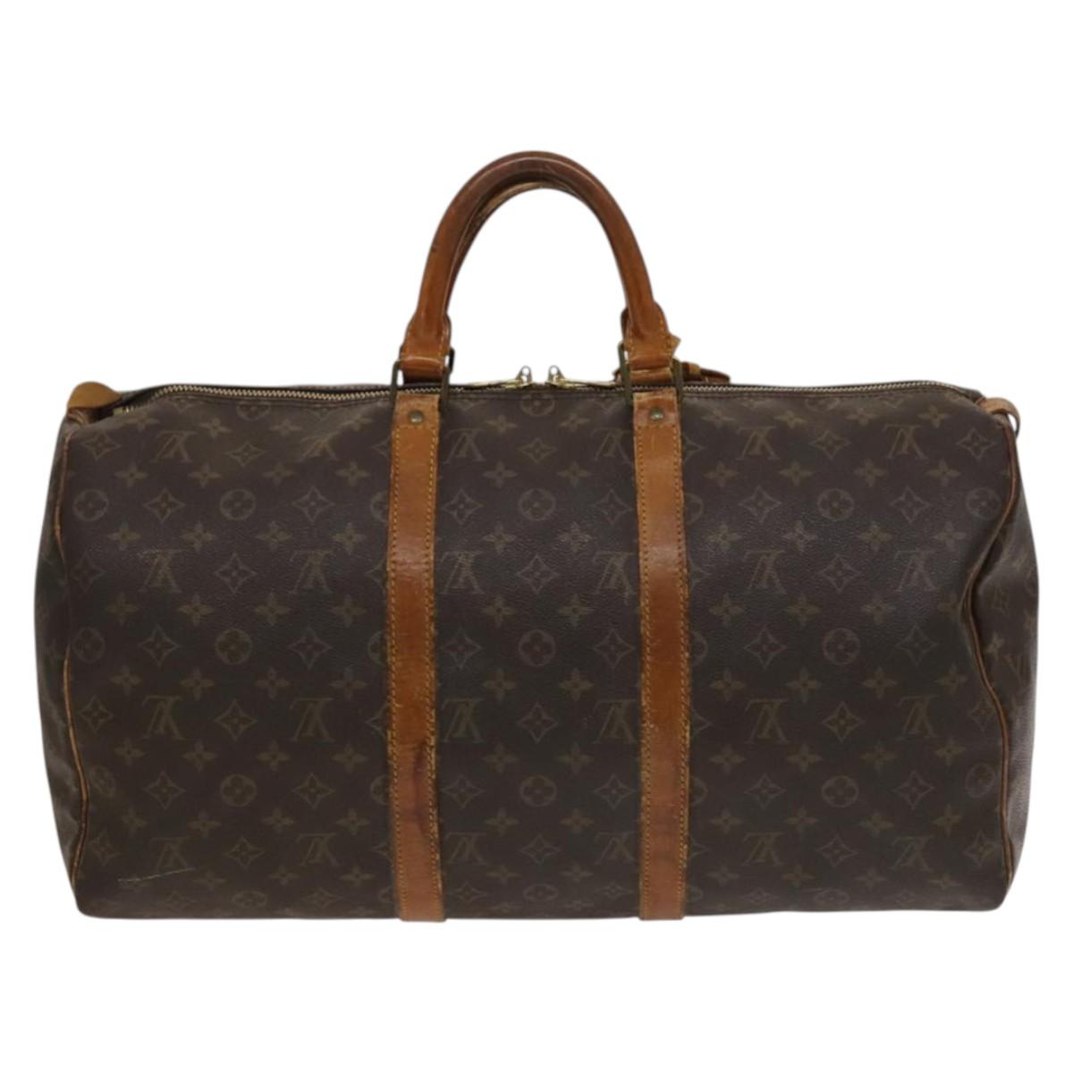 LOUIS VUITTON Monogram Keepall 50 Boston Bag M41426 LV Auth 134394