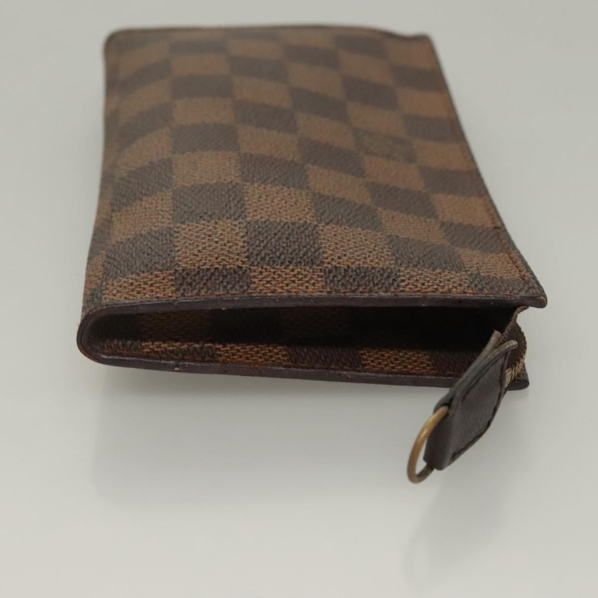 LOUIS VUITTON Damier Ebene Marais Pouch LV Auth 134399