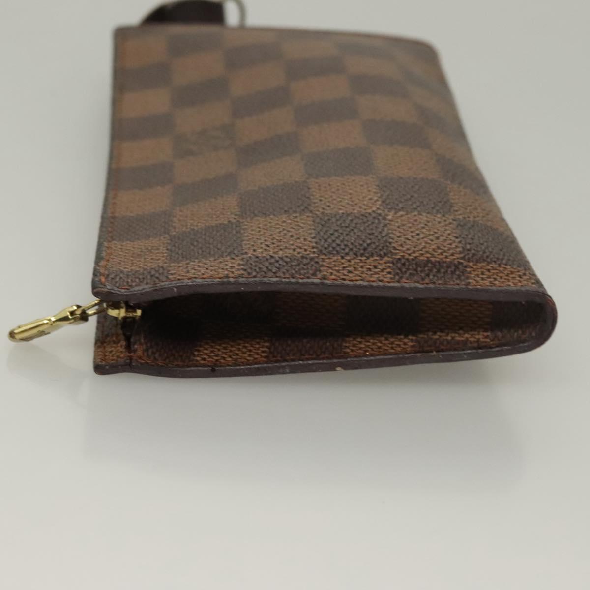 LOUIS VUITTON Damier Ebene Marais Pouch LV Auth 134399