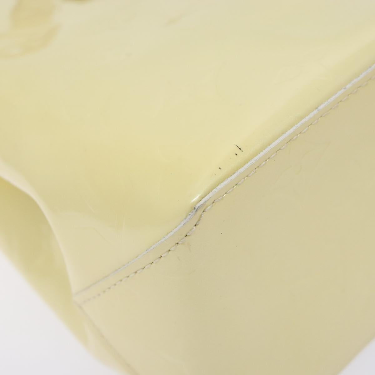 LOUIS VUITTON Monogram Vernis Reade PM Hand Bag Perle M91336 LV Auth 134419