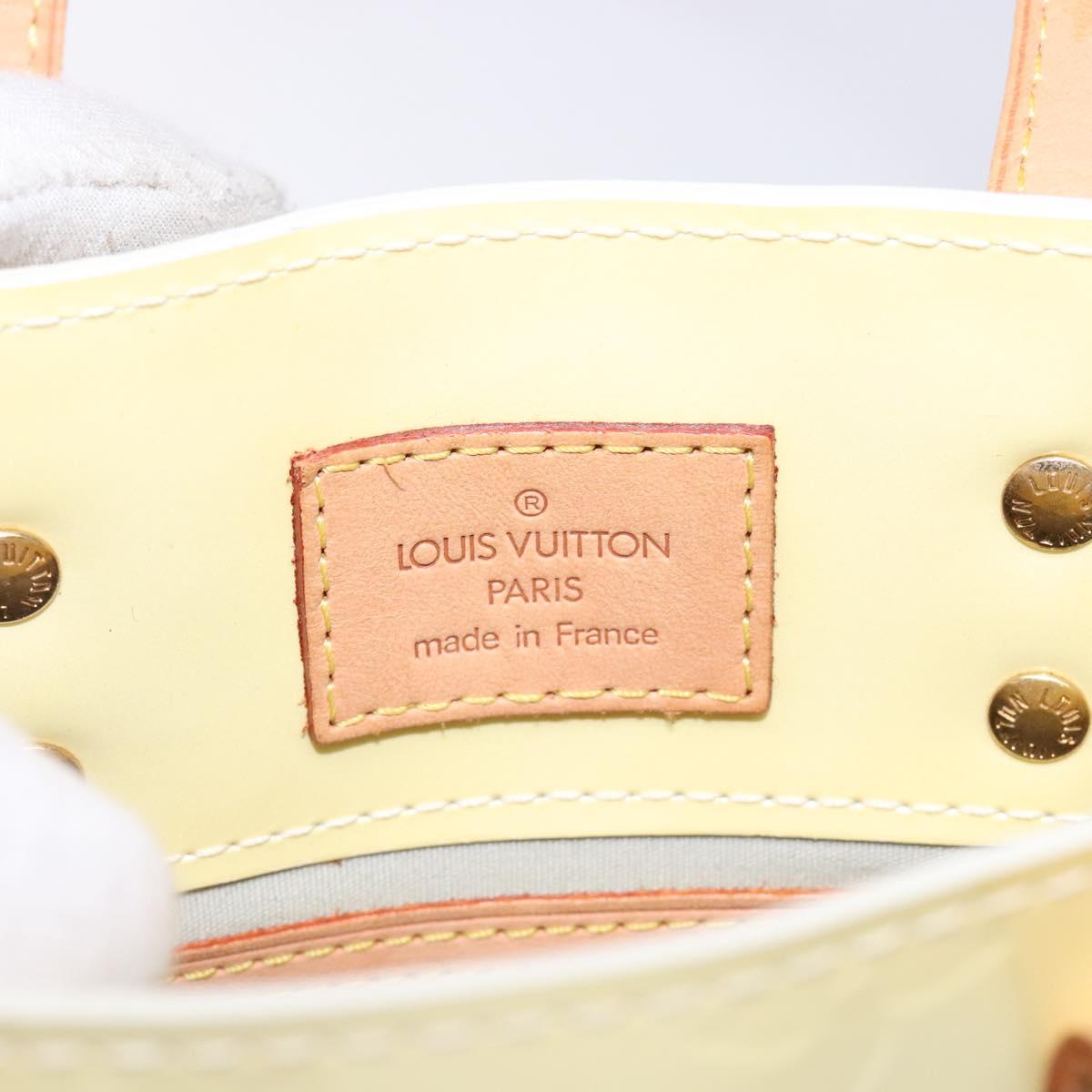 LOUIS VUITTON Monogram Vernis Reade PM Hand Bag Perle M91336 LV Auth 134419