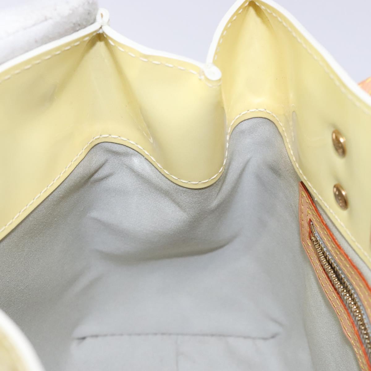 LOUIS VUITTON Monogram Vernis Reade PM Hand Bag Perle M91336 LV Auth 134419