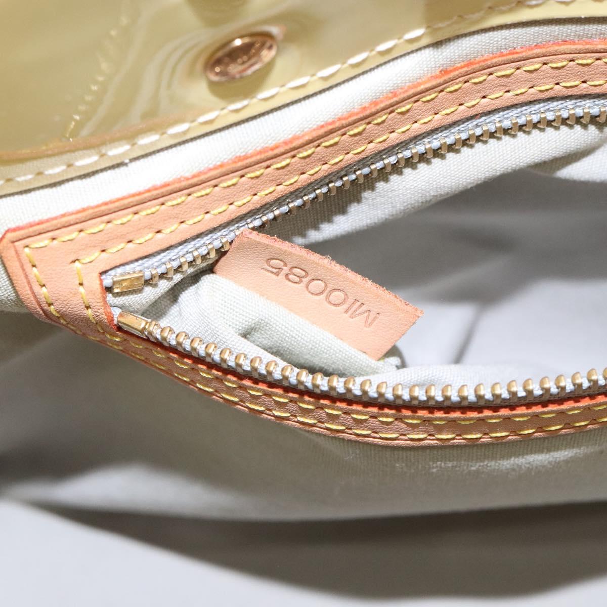 LOUIS VUITTON Monogram Vernis Reade PM Hand Bag Perle M91336 LV Auth 134419