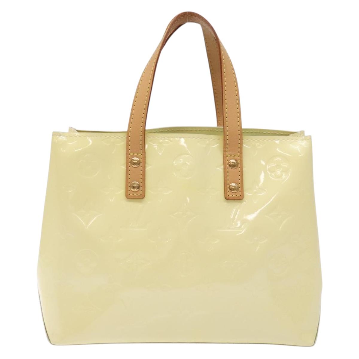 LOUIS VUITTON Monogram Vernis Reade PM Hand Bag Perle M91336 LV Auth 134419