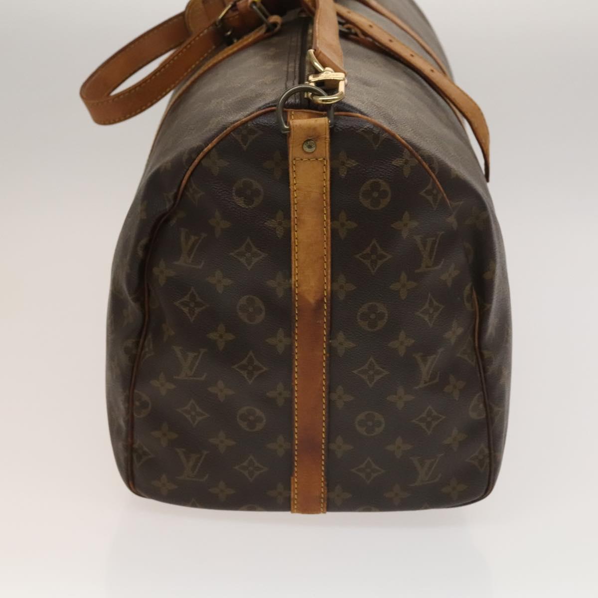 LOUIS VUITTON Monogram Keepall Bandouliere 55 Boston Bag M41414 LV Auth 134424