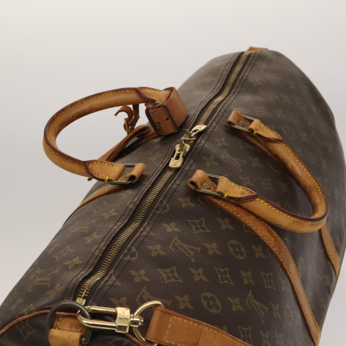 LOUIS VUITTON Monogram Keepall Bandouliere 55 Boston Bag M41414 LV Auth 134424