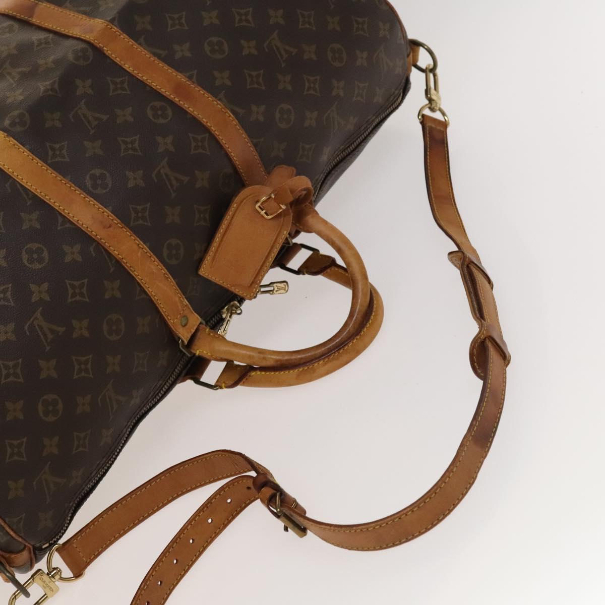 LOUIS VUITTON Monogram Keepall Bandouliere 55 Boston Bag M41414 LV Auth 134424