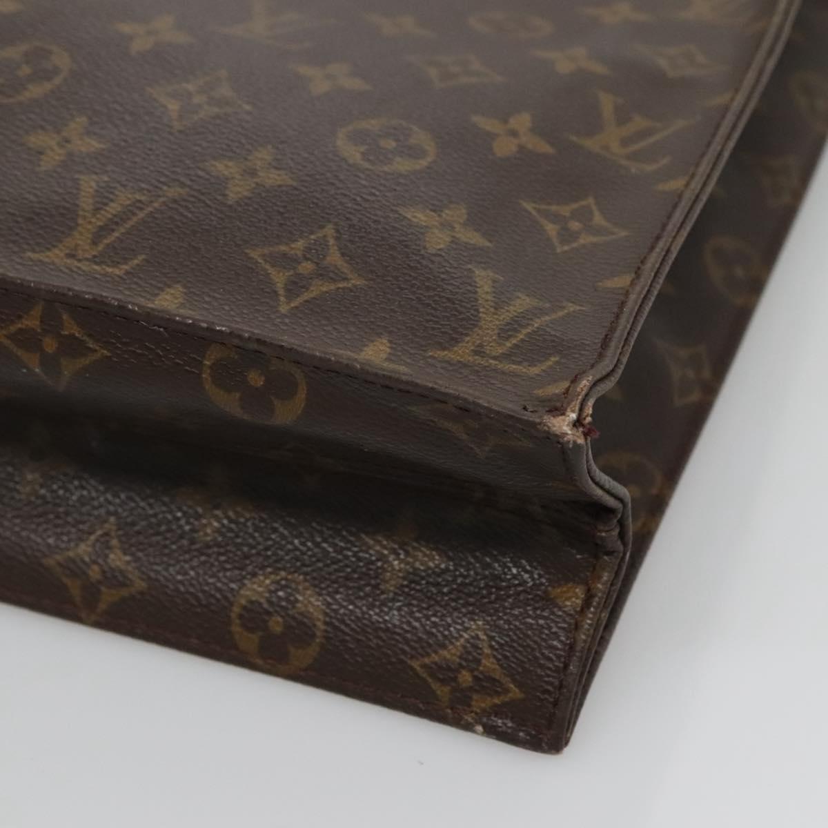 LOUIS VUITTON Monogram Sac Plat Hand Bag M51140 LV Auth 134427