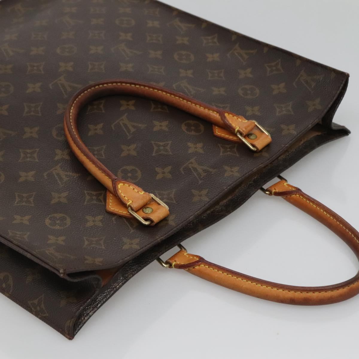 LOUIS VUITTON Monogram Sac Plat Hand Bag M51140 LV Auth 134427