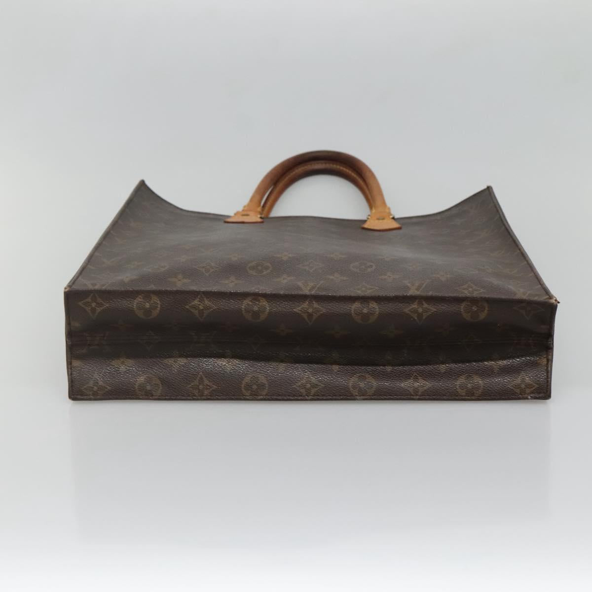LOUIS VUITTON Monogram Sac Plat Hand Bag M51140 LV Auth 134427