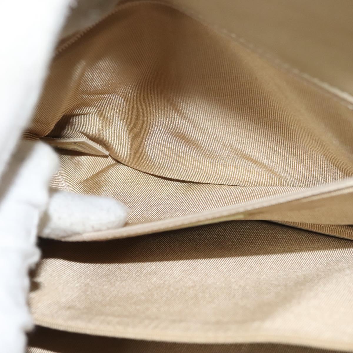 CHANEL Chain Shoulder Bag Enamel Gold Brown CC Auth 134433