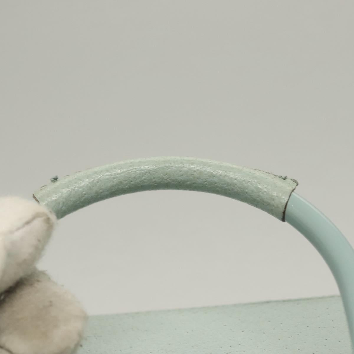 GUCCI Vanity Hand Bag Leather Light Blue 039 1705 0710 Auth 134448