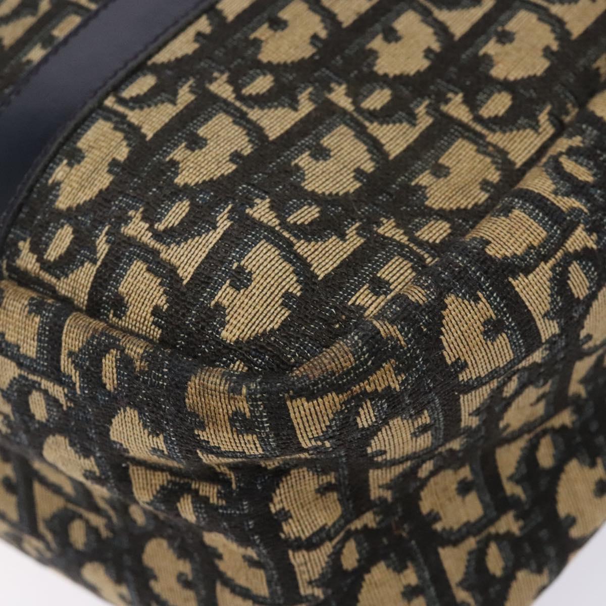Christian Dior Trotter Canvas Hand Bag Navy Auth 134456