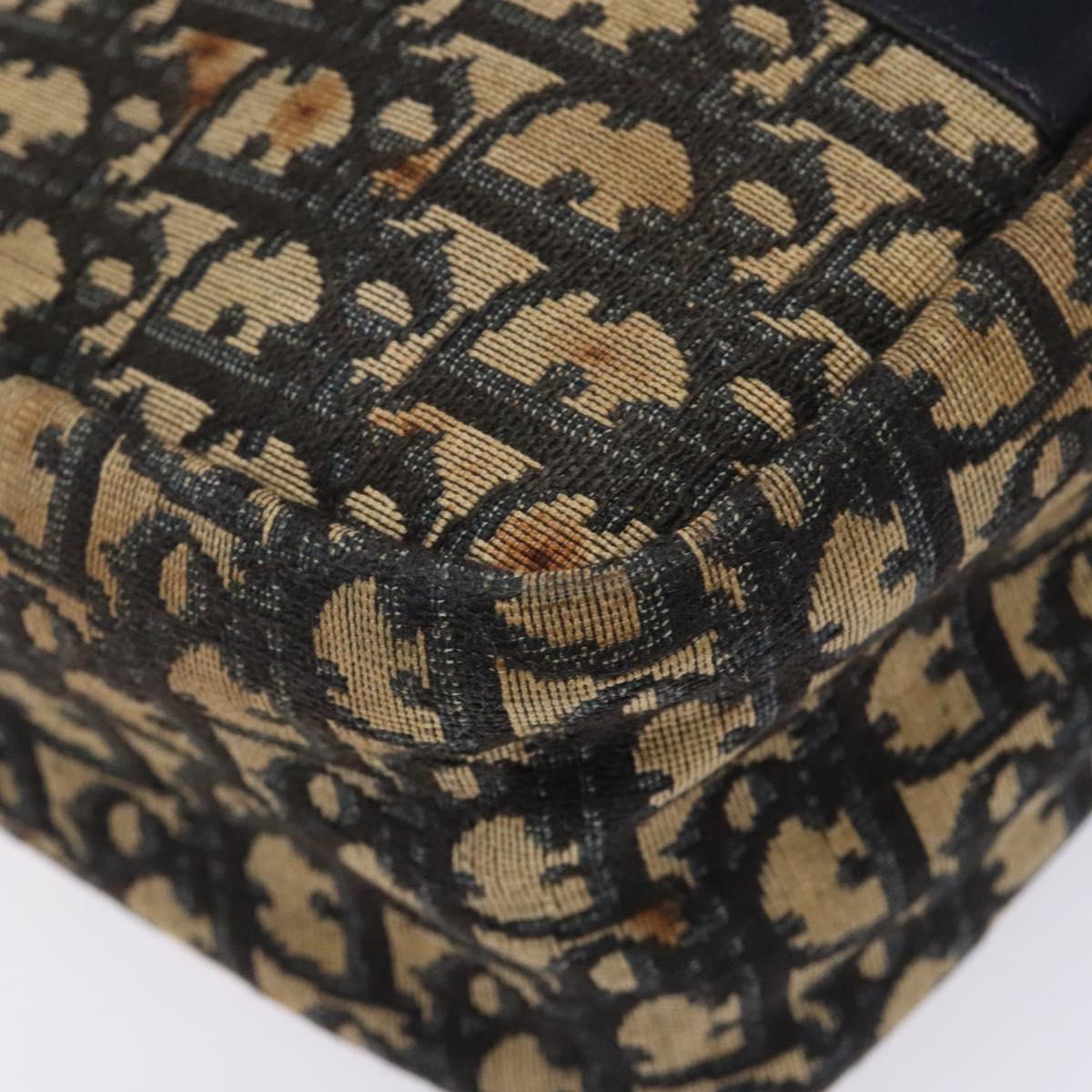 Christian Dior Trotter Canvas Hand Bag Navy Auth 134456