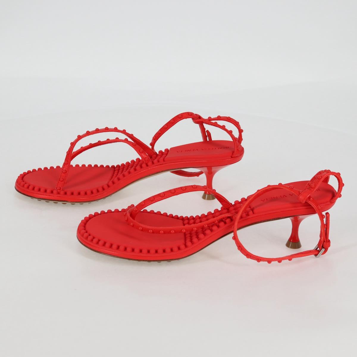BOTTEGA VENETA Sandals Leather Pink Auth 134459M