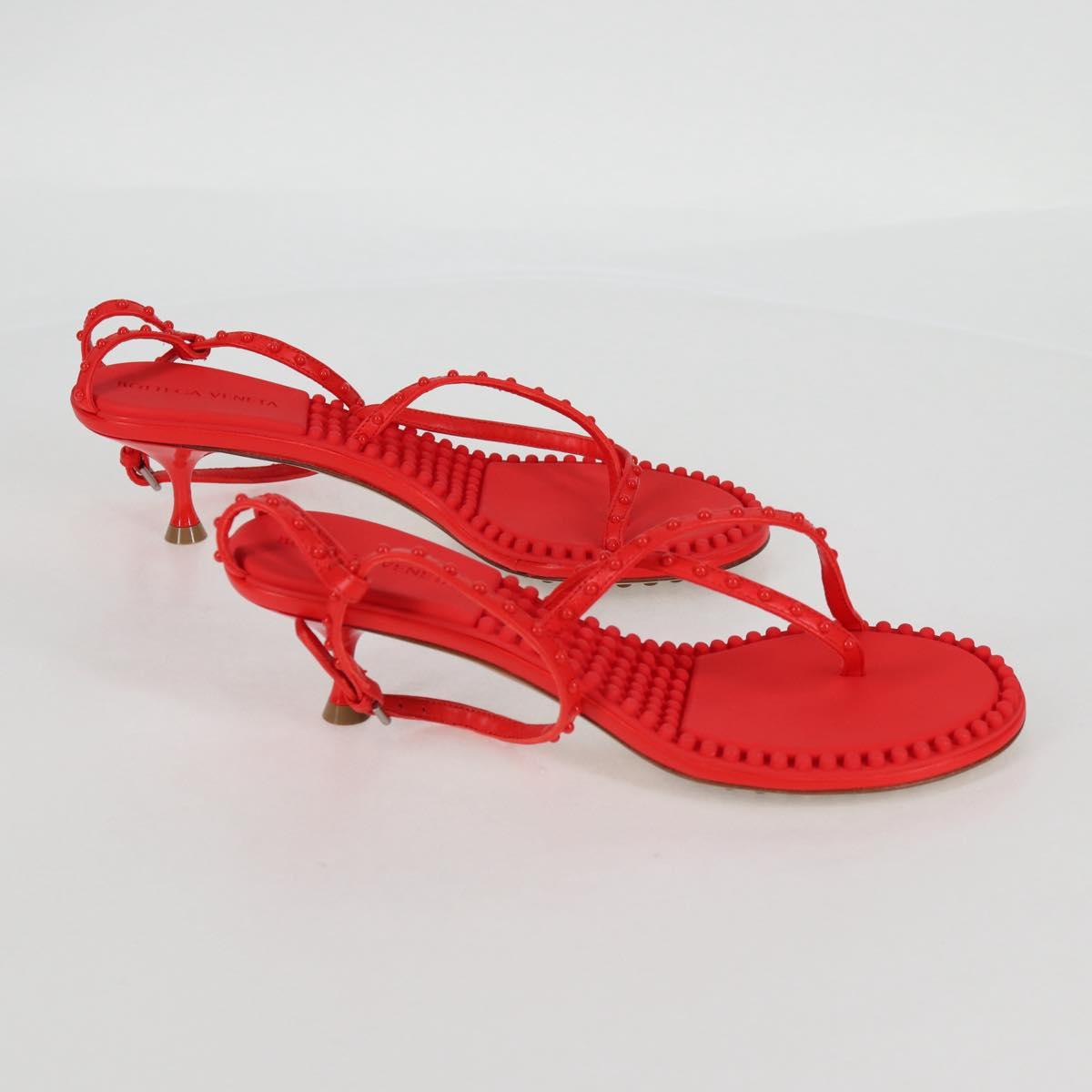 BOTTEGA VENETA Sandals Leather Pink Auth 134459M