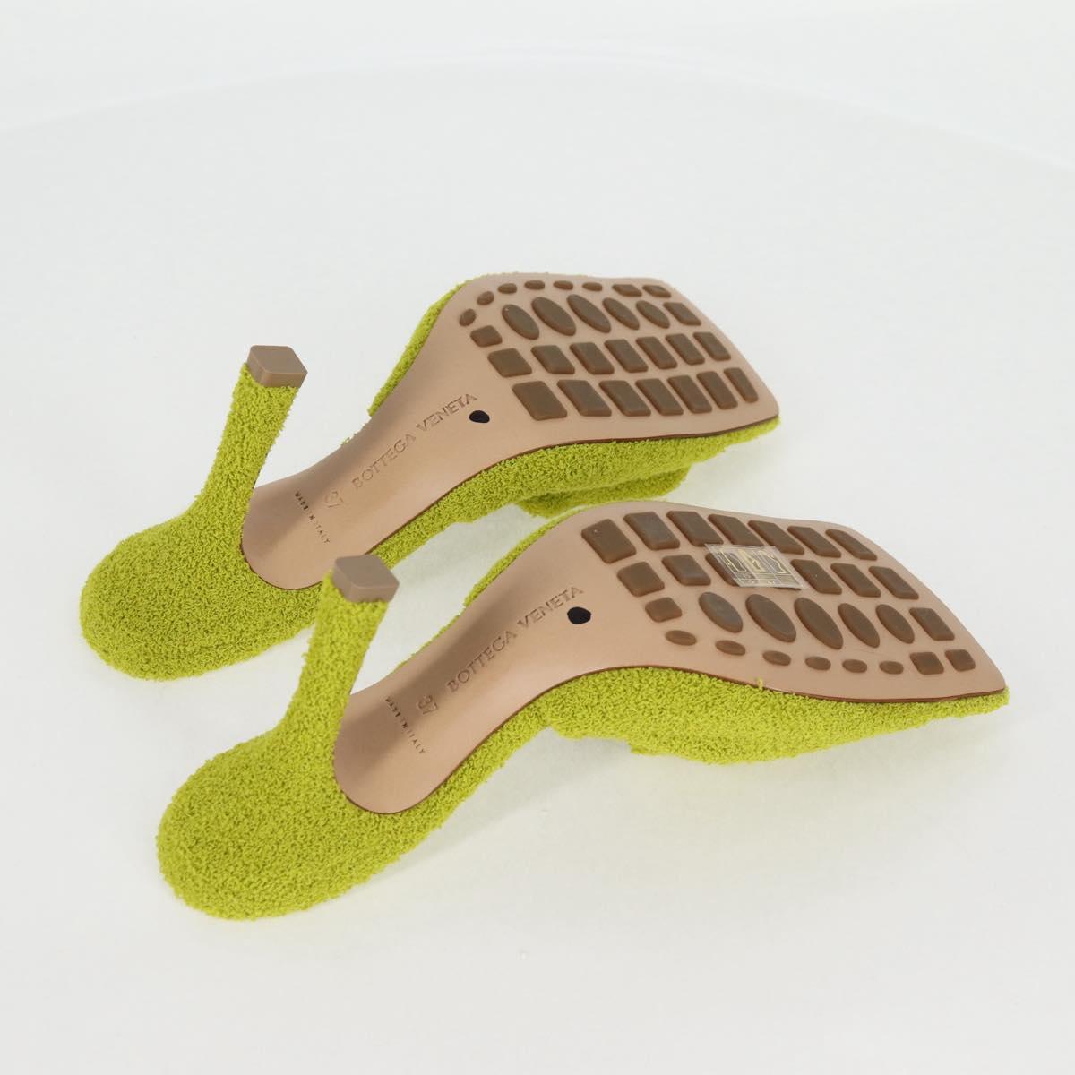 BOTTEGA VENETA Sandals Pile Light Green Auth 134460M