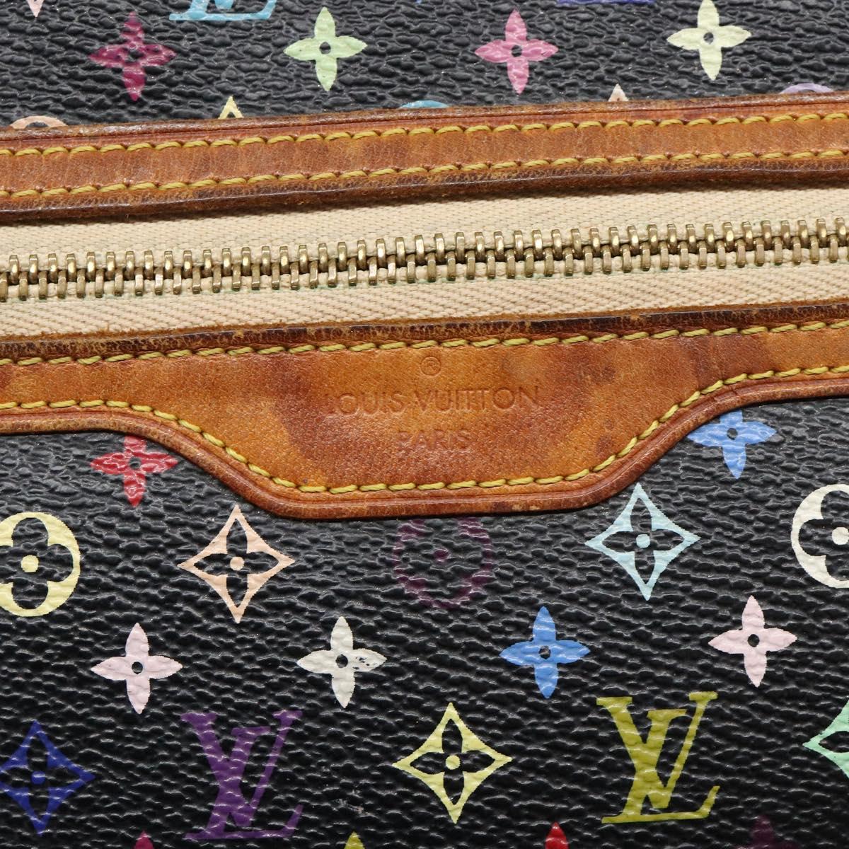 LOUIS VUITTON Monogram Multicolor Pochette GM Pouch Black M60027 LV Auth 134468