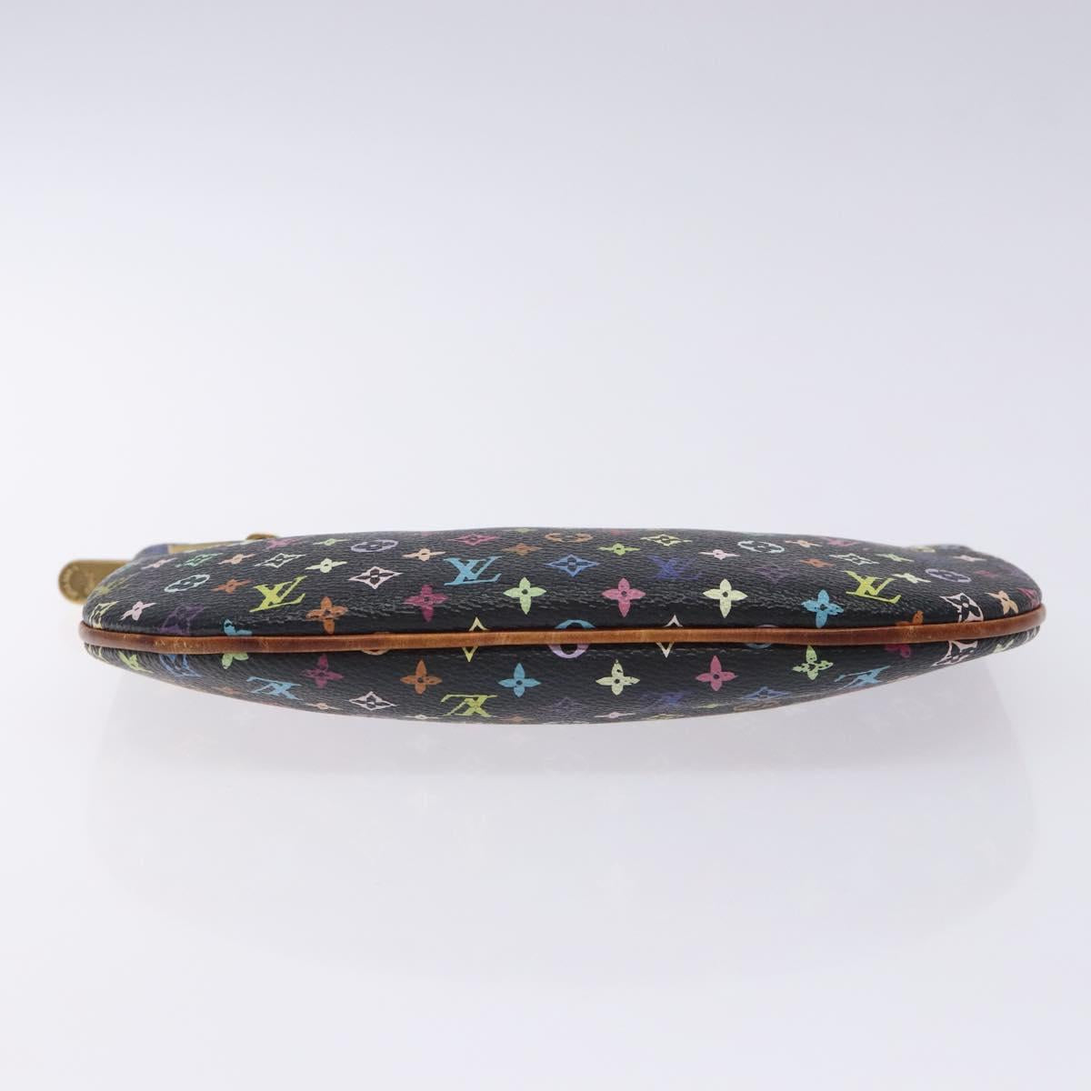 LOUIS VUITTON Monogram Multicolor Pochette GM Pouch Black M60027 LV Auth 134468