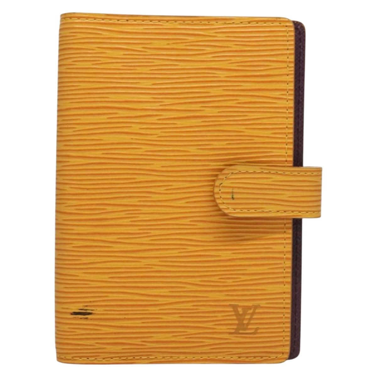 LOUIS VUITTON Epi Agenda PM Day Planner Cover Yellow R20059 LV Auth 134469