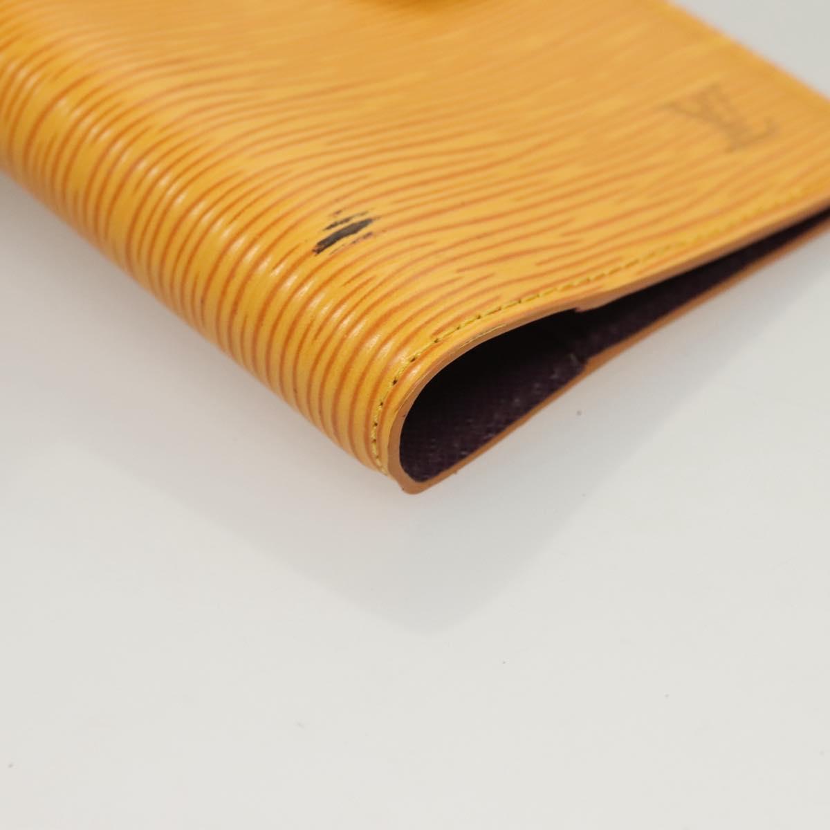 LOUIS VUITTON Epi Agenda PM Day Planner Cover Yellow R20059 LV Auth 134469