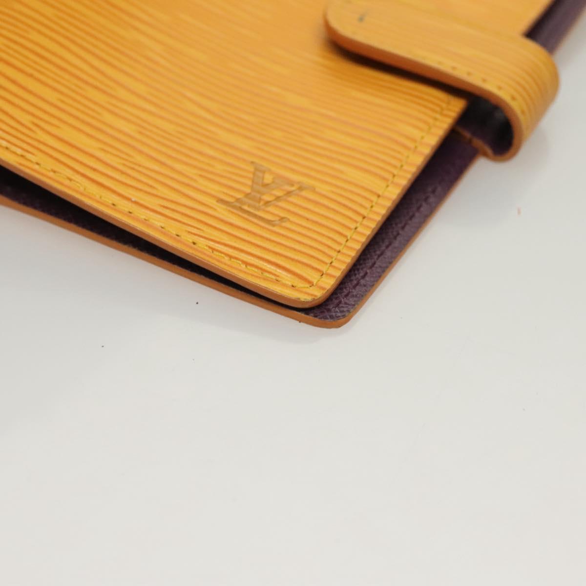LOUIS VUITTON Epi Agenda PM Day Planner Cover Yellow R20059 LV Auth 134469