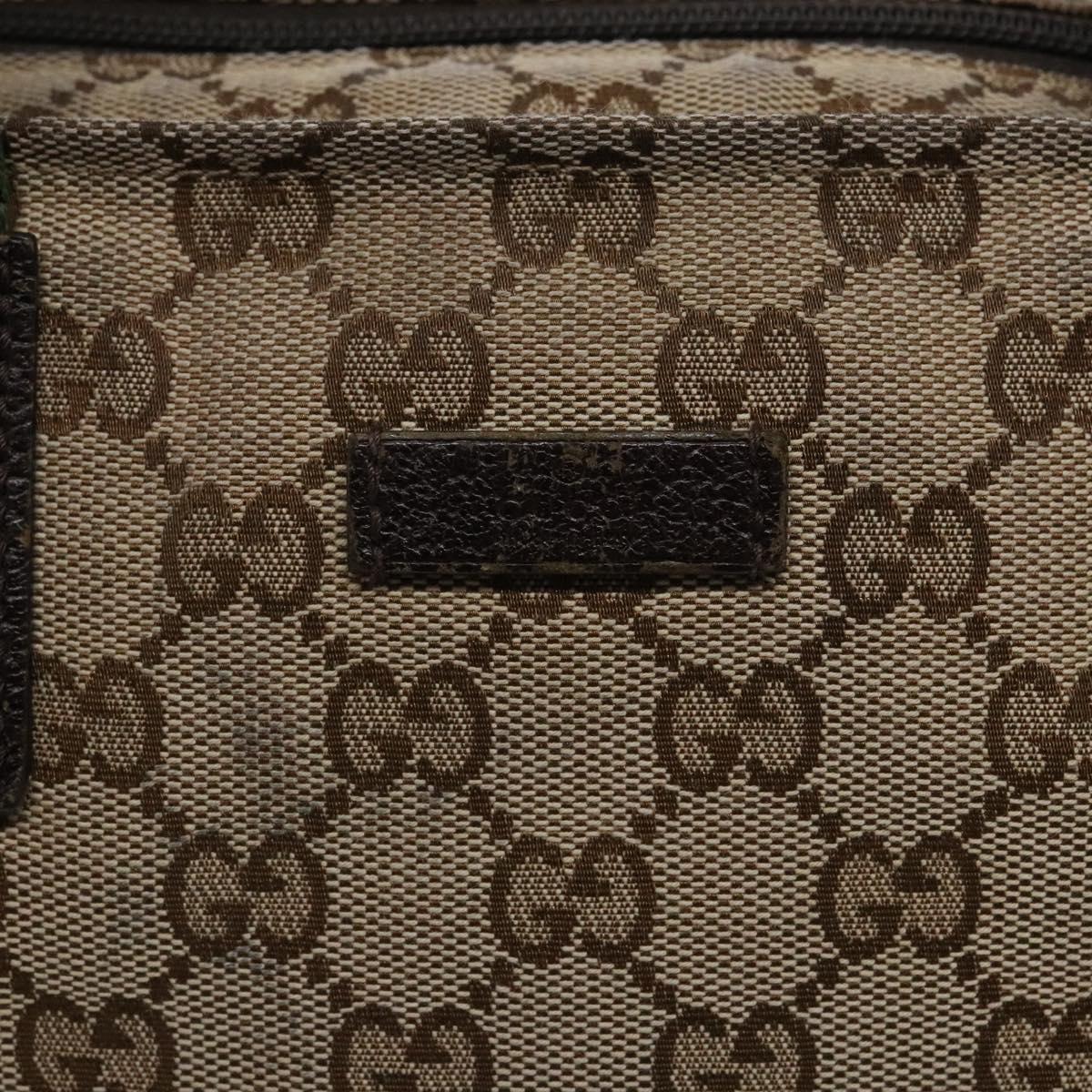 GUCCI GG Canvas Web Sherry Line Hand Bag Beige Red Green 131228 Auth 134493
