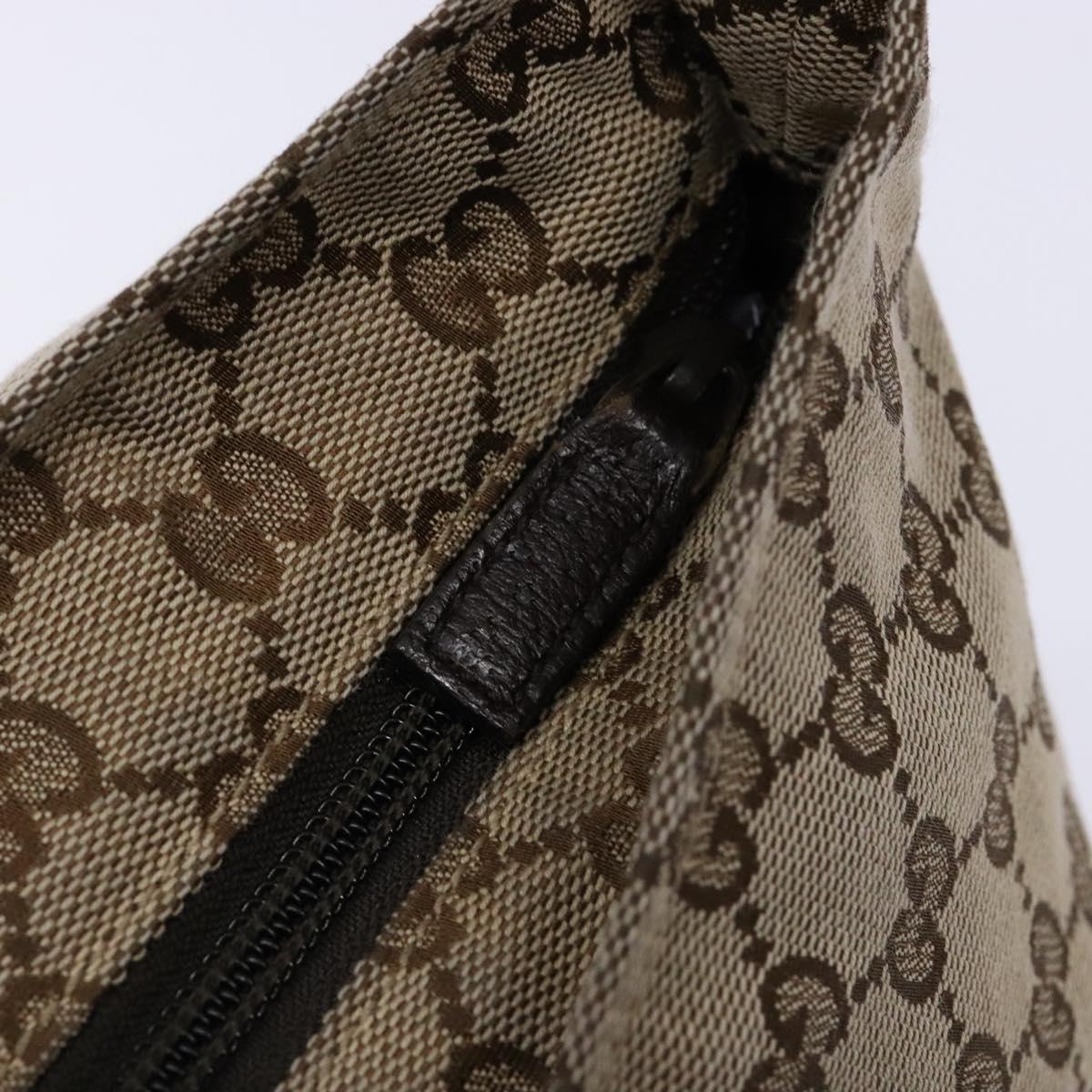 GUCCI GG Canvas Web Sherry Line Hand Bag Beige Red Green 131228 Auth 134493