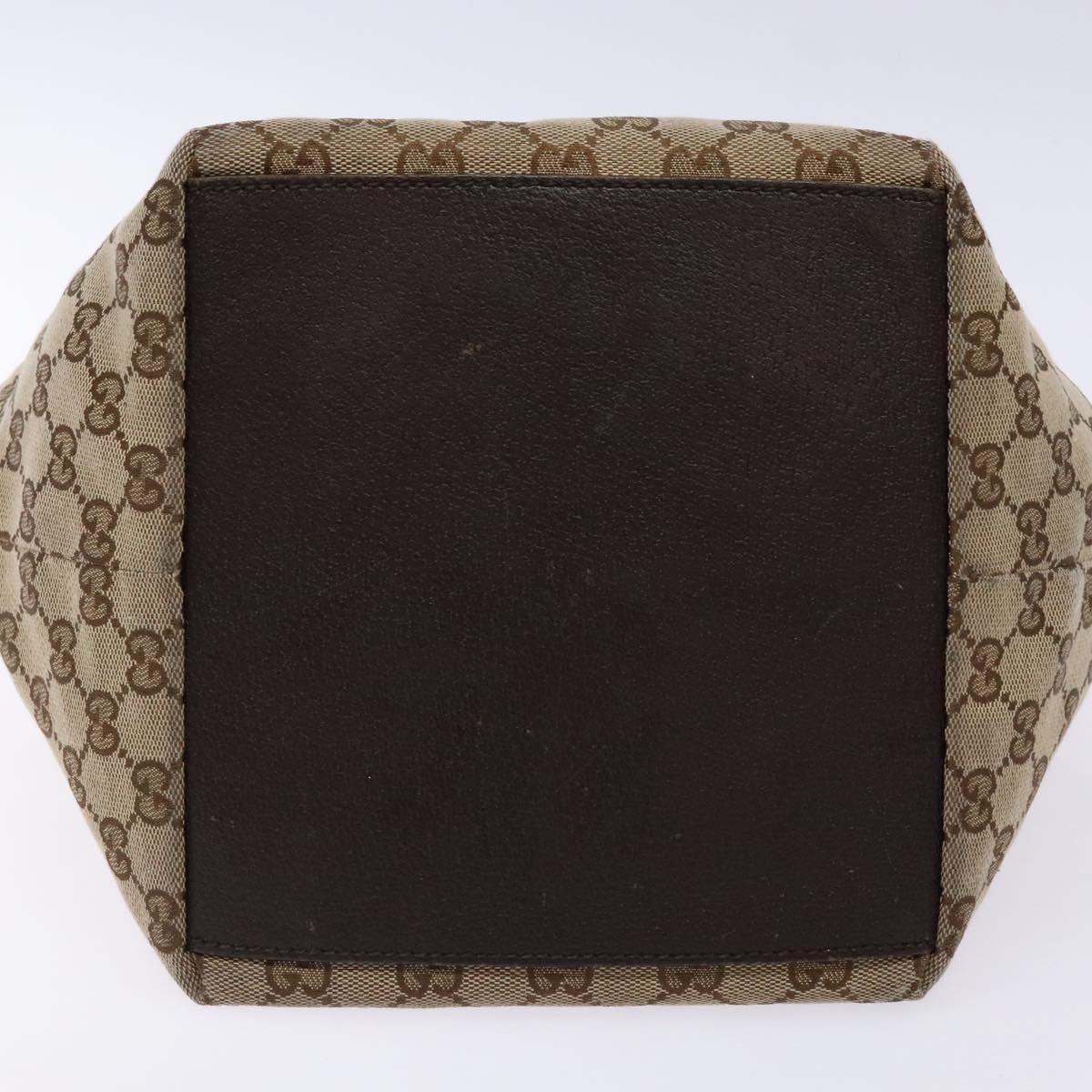 GUCCI GG Canvas Web Sherry Line Hand Bag Beige Red Green 131228 Auth 134493