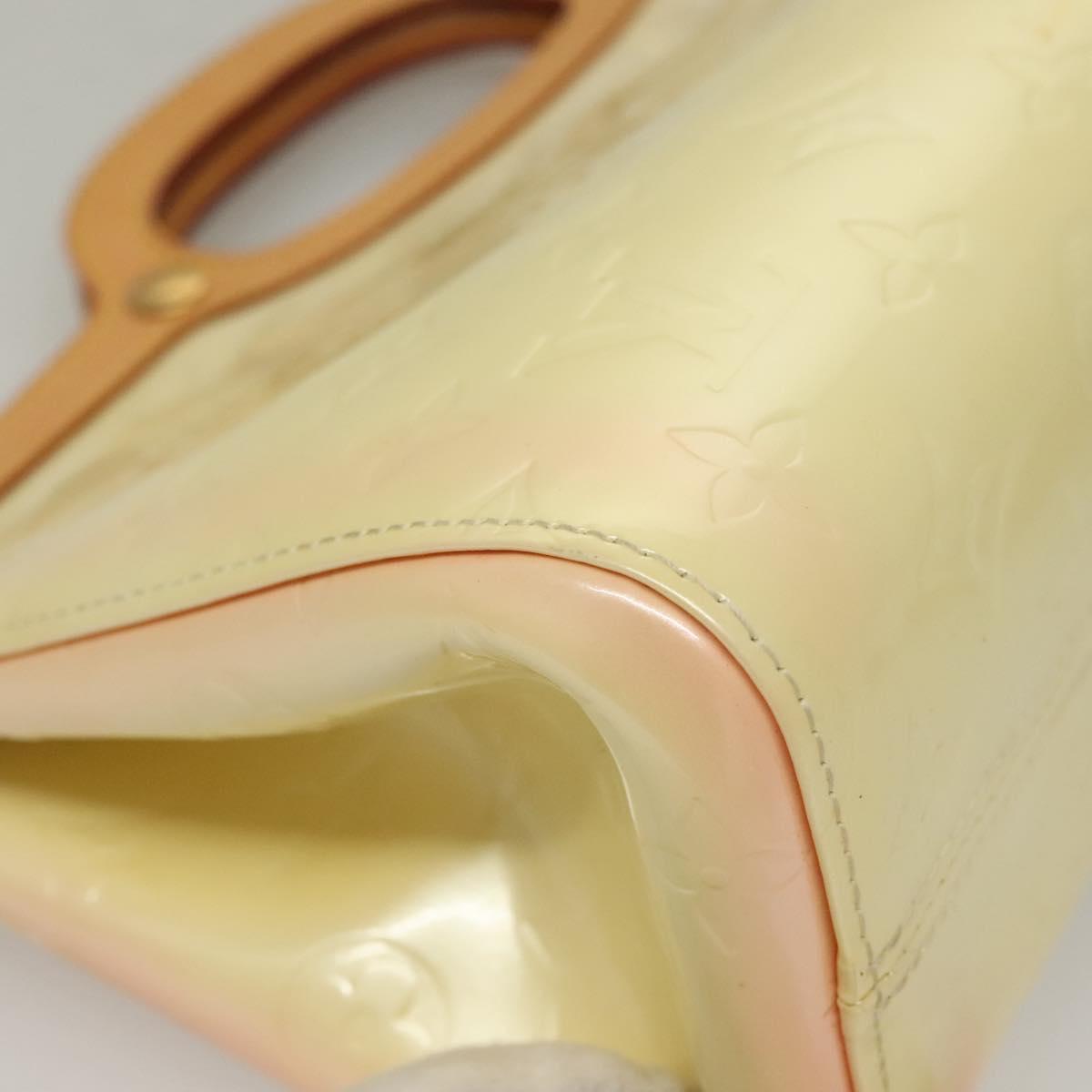 LOUIS VUITTON Monogram Vernis Roxbury Drive Hand Bag Perle M91374 Auth 134503