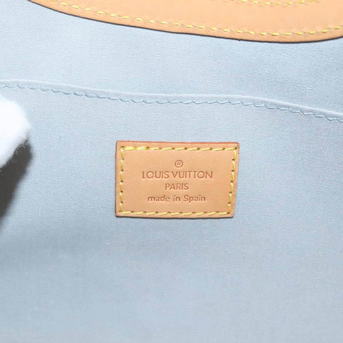 LOUIS VUITTON Monogram Vernis Roxbury Drive Hand Bag Perle M91374 Auth 134503