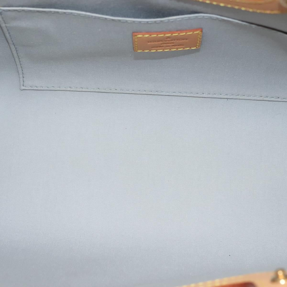 LOUIS VUITTON Monogram Vernis Roxbury Drive Hand Bag Perle M91374 Auth 134503