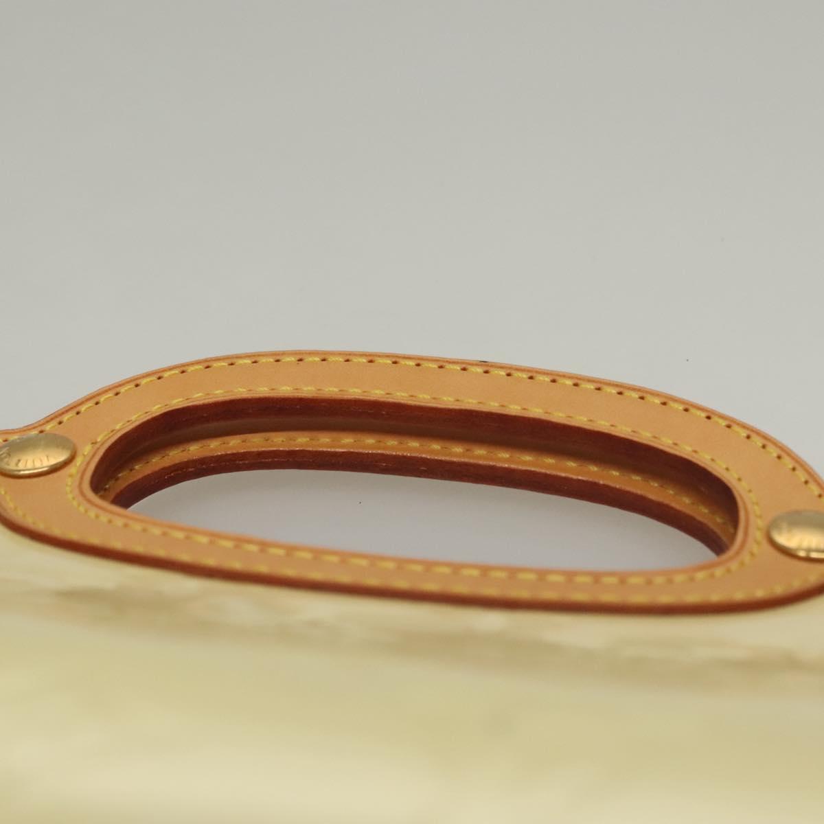 LOUIS VUITTON Monogram Vernis Roxbury Drive Hand Bag Perle M91374 Auth 134503