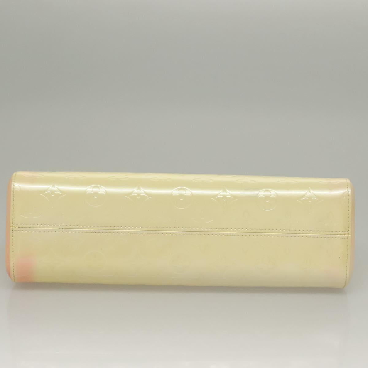 LOUIS VUITTON Monogram Vernis Roxbury Drive Hand Bag Perle M91374 Auth 134503