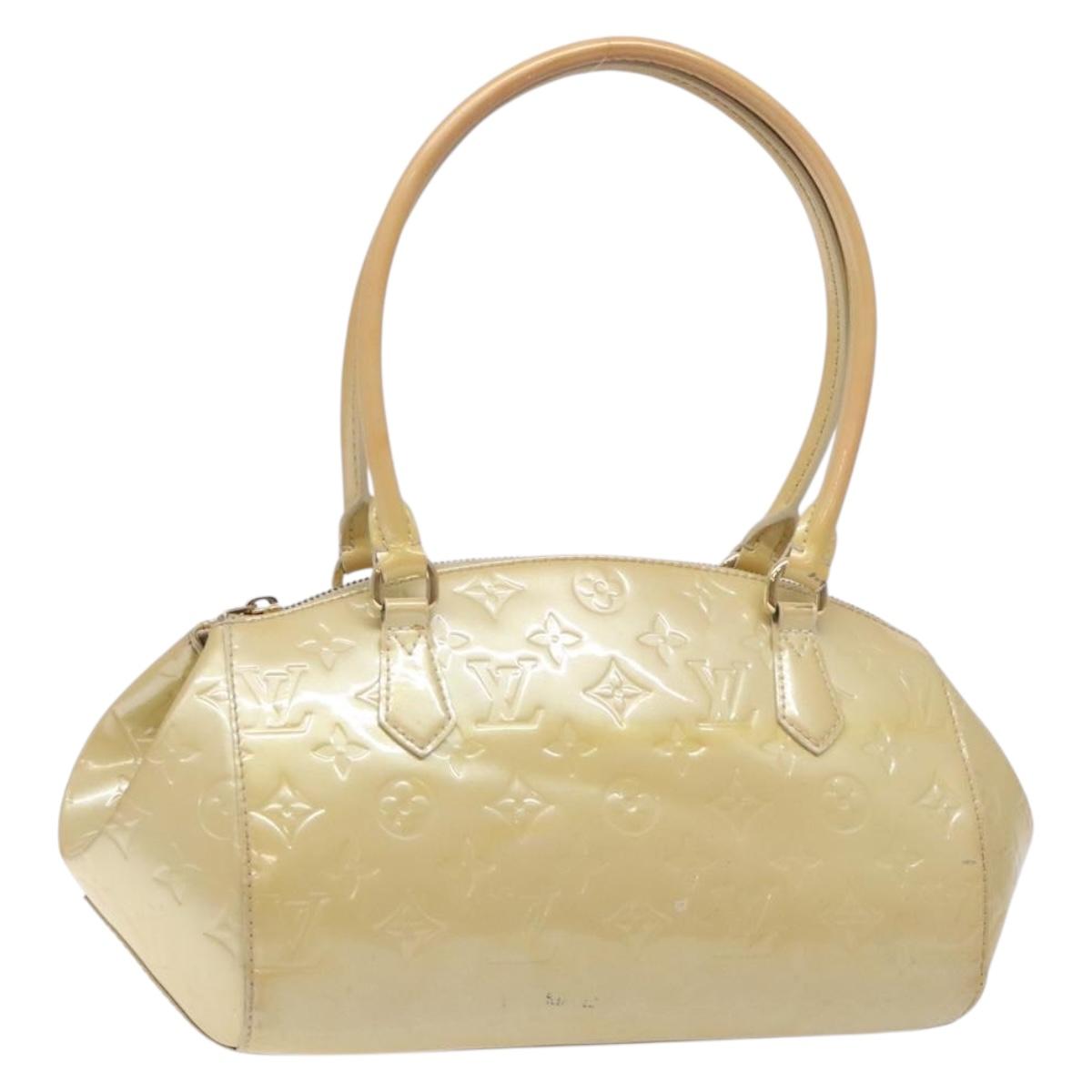 LOUIS VUITTON Vernis Sherwood PM Hand Bag Broncorail M91491 LV Auth 134504