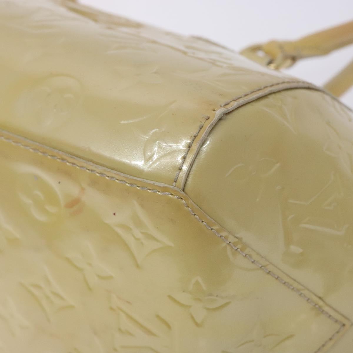 LOUIS VUITTON Vernis Sherwood PM Hand Bag Broncorail M91491 LV Auth 134504