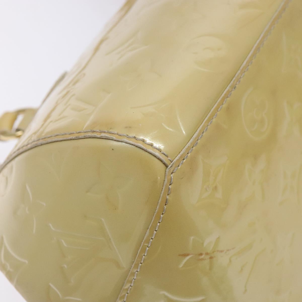 LOUIS VUITTON Vernis Sherwood PM Hand Bag Broncorail M91491 LV Auth 134504