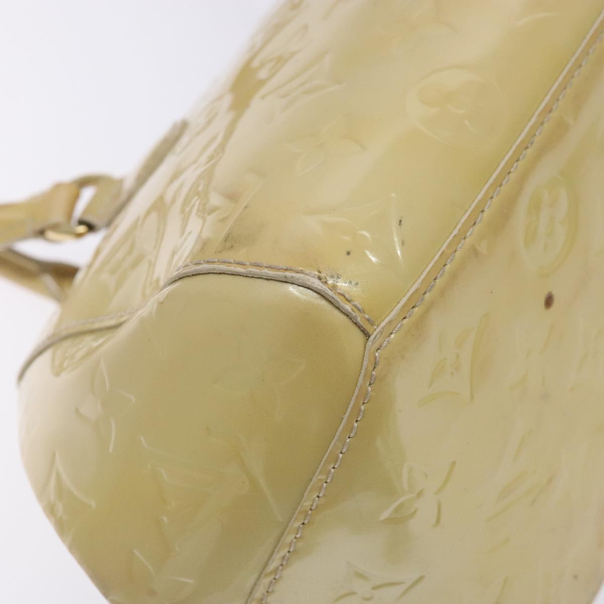 LOUIS VUITTON Vernis Sherwood PM Hand Bag Broncorail M91491 LV Auth 134504