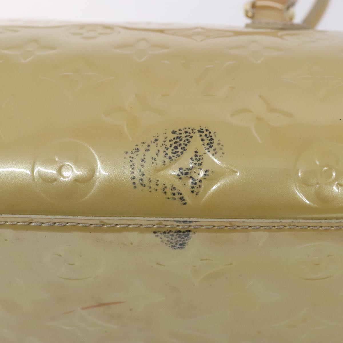 LOUIS VUITTON Vernis Sherwood PM Hand Bag Broncorail M91491 LV Auth 134504