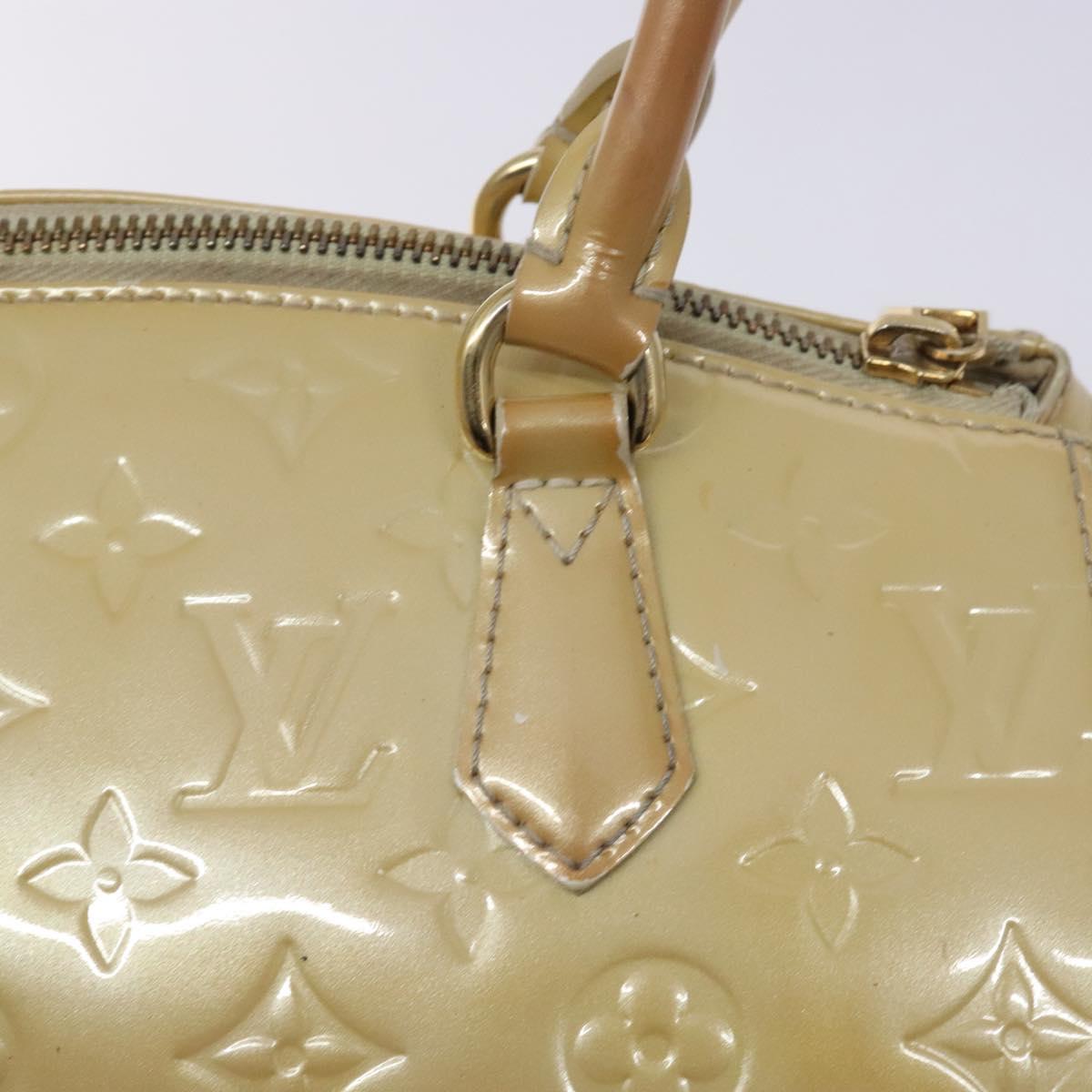 LOUIS VUITTON Vernis Sherwood PM Hand Bag Broncorail M91491 LV Auth 134504