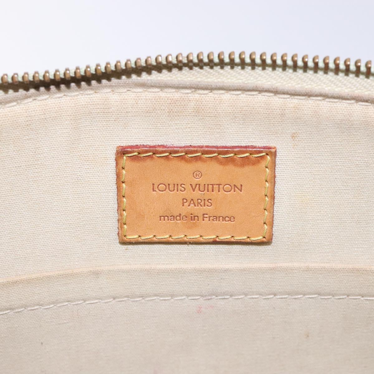 LOUIS VUITTON Vernis Sherwood PM Hand Bag Broncorail M91491 LV Auth 134504