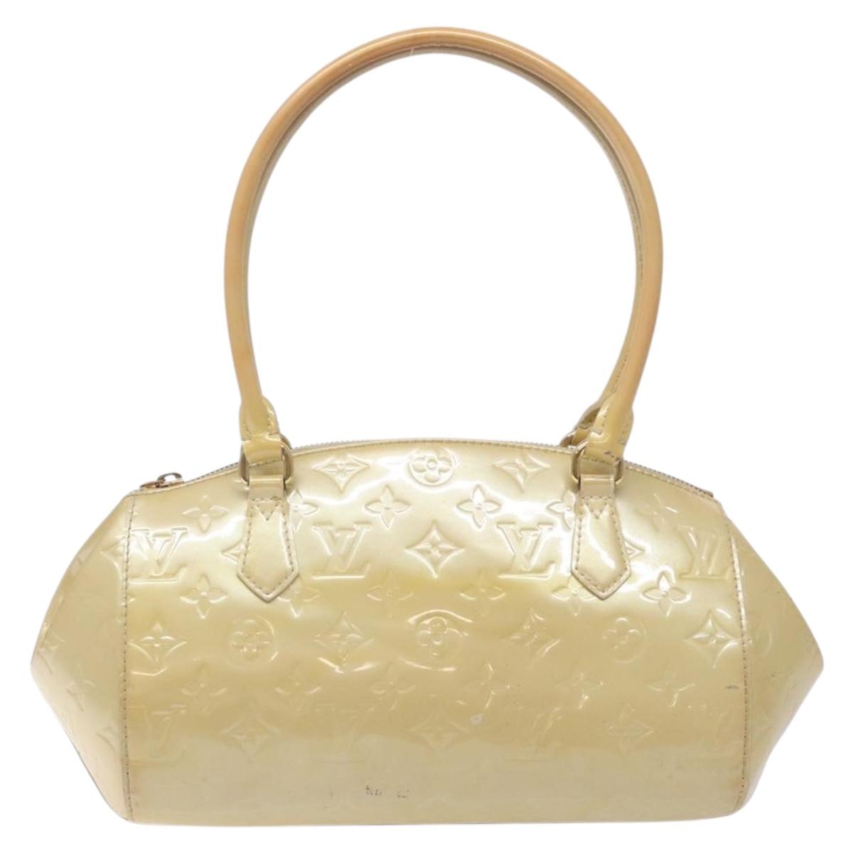 LOUIS VUITTON Vernis Sherwood PM Hand Bag Broncorail M91491 LV Auth 134504
