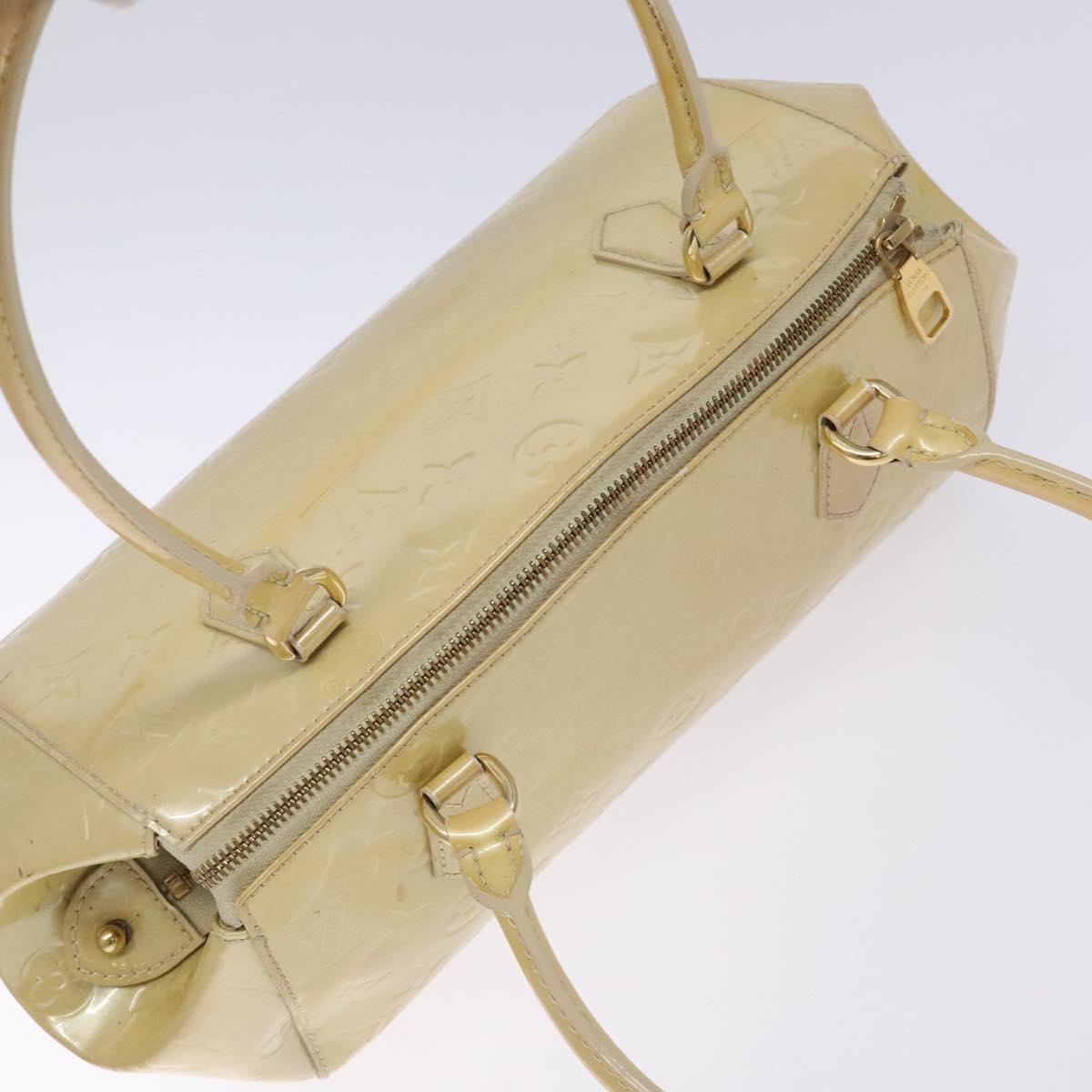 LOUIS VUITTON Vernis Sherwood PM Hand Bag Broncorail M91491 LV Auth 134504