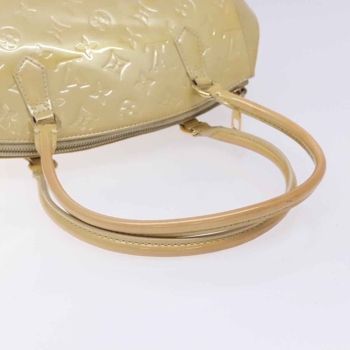 LOUIS VUITTON Vernis Sherwood PM Hand Bag Broncorail M91491 LV Auth 134504