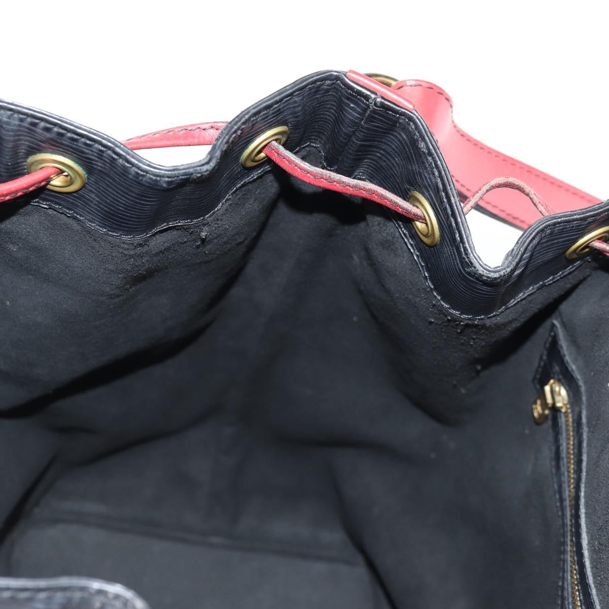LOUIS VUITTON Epi Noe Shoulder Bag Bicolor Black Red M44017 LV Auth 134512