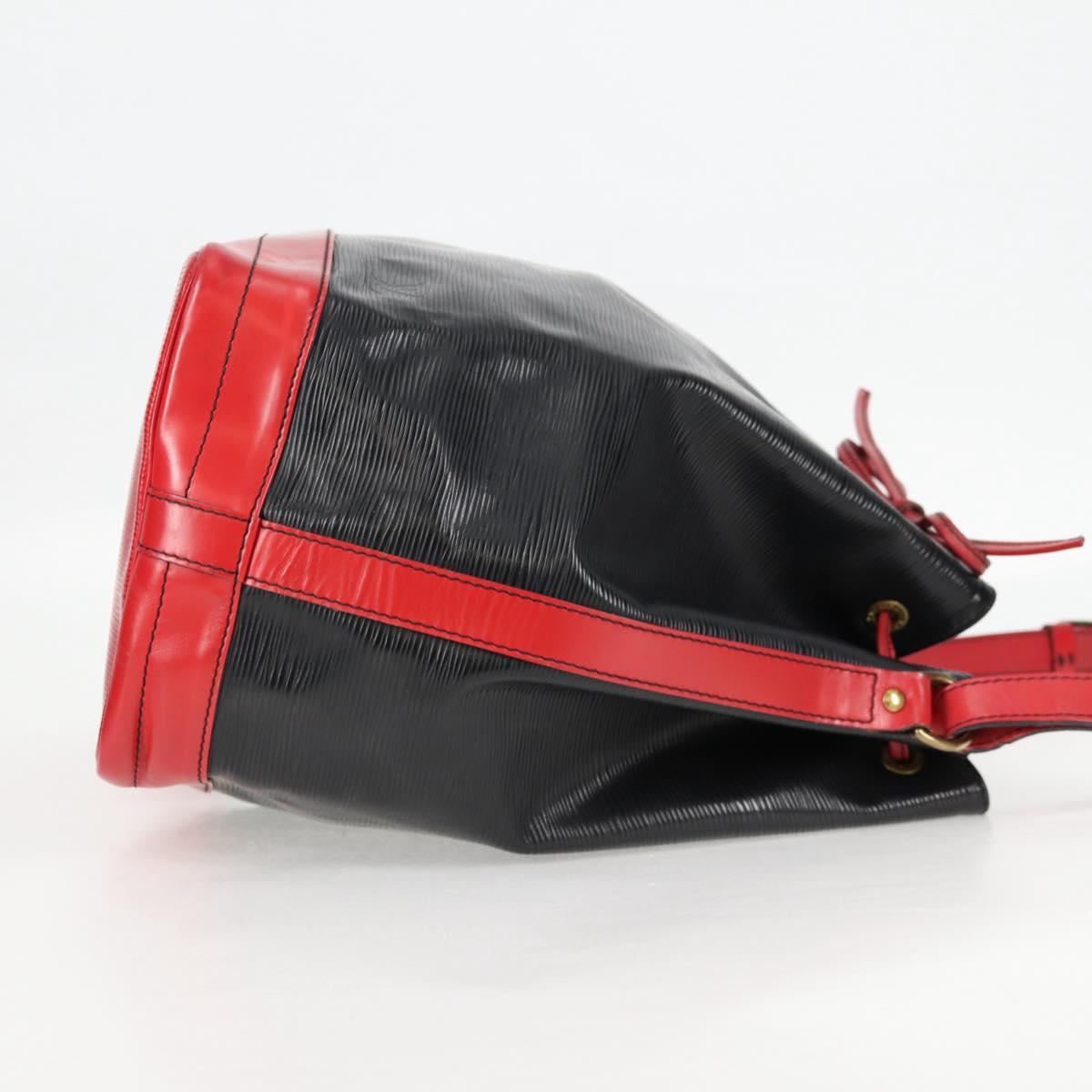 LOUIS VUITTON Epi Noe Shoulder Bag Bicolor Black Red M44017 LV Auth 134512